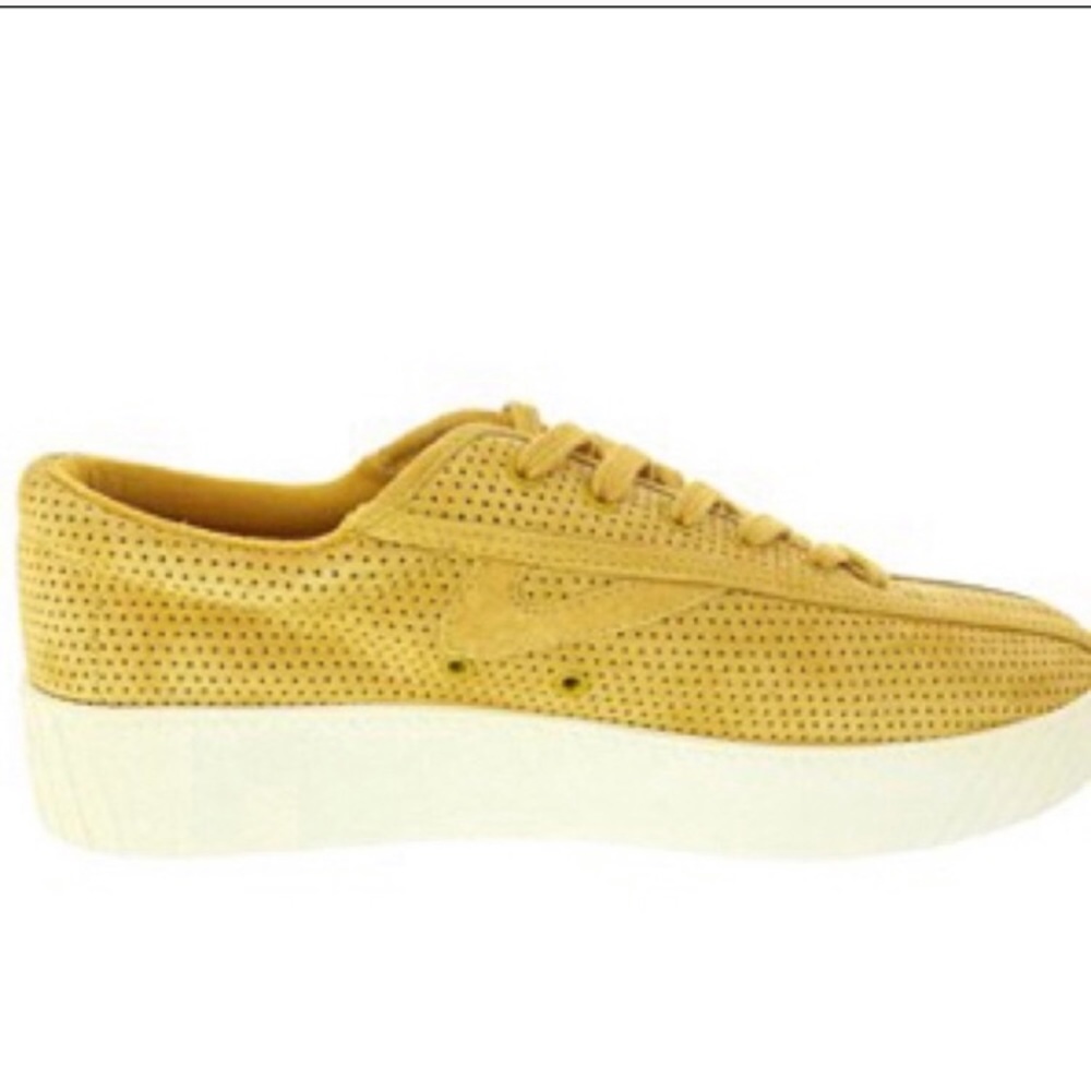 Madewell Tretorn Mustard Sneakers with white sole